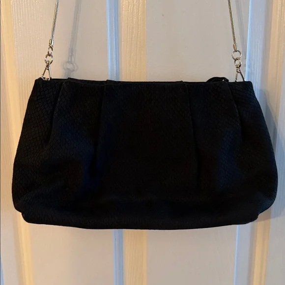 Kate Spade Black Clutch with gold strap - Picture 7 of 11